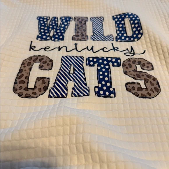 SHEIN Oversized Small White Kentucky Wild Cats Sweatshirt - Picture 7 of 8